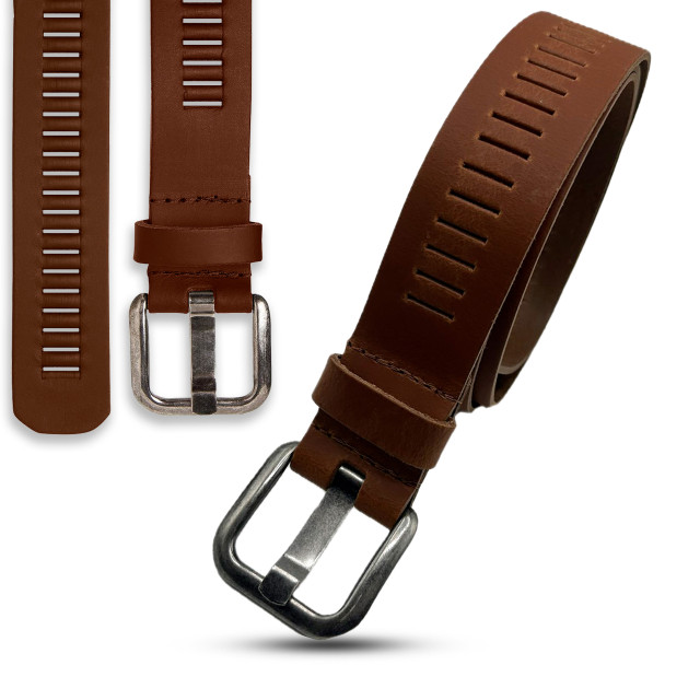 Timbelt Arieszzz riem heren riem dames leder - ARIESZZZ - Riem Heren - Riem Dames - Leder - Cognac large