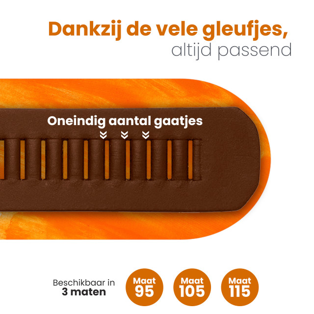 Timbelt Arieszzz riem heren riem dames leder - ARIESZZZ - Riem Heren - Riem Dames - Leder - Cognac large