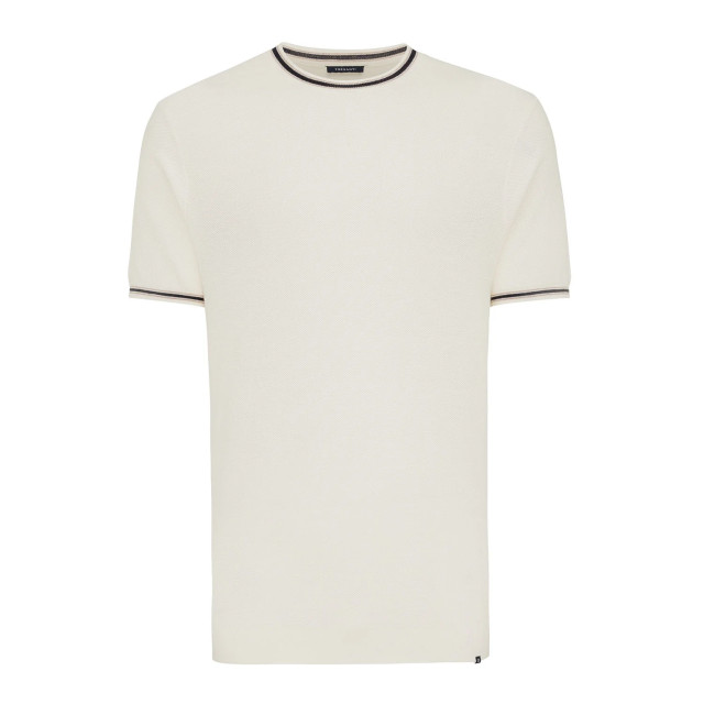 Tresanti Cesare | pique knit with contrasting collar | ivory TRKWIA097-102 large