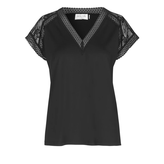 Rosemunde T-shirt met v-hals en kant 4900-010-36 large