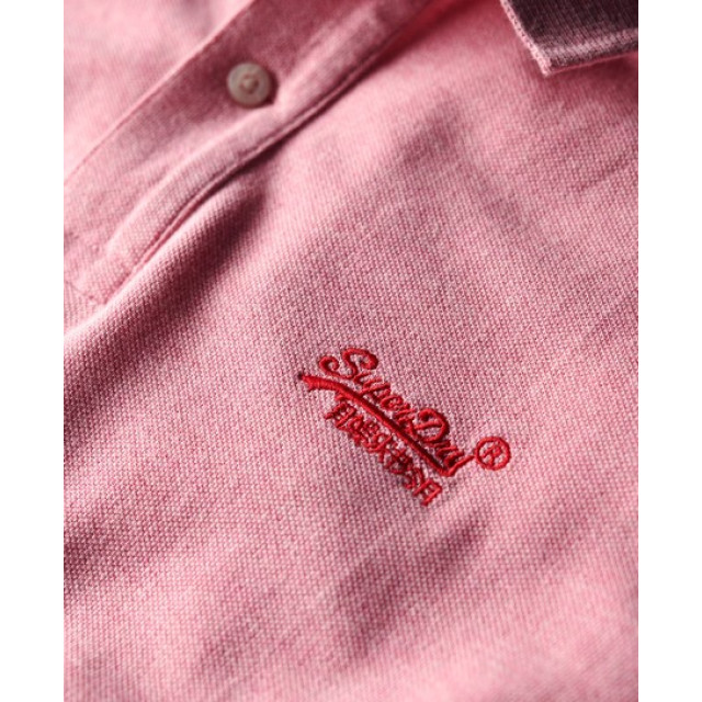 Superdry M1110343a classic pique rei light pink marl heren polo REI Light Pink Marl/M1110343A Classic Pique large