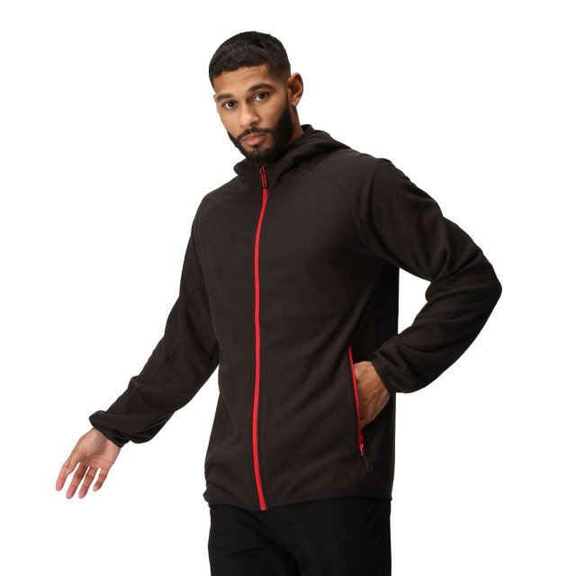 Regatta Heren navigate full zip fleecejack UTRG9711_blackclassicred large