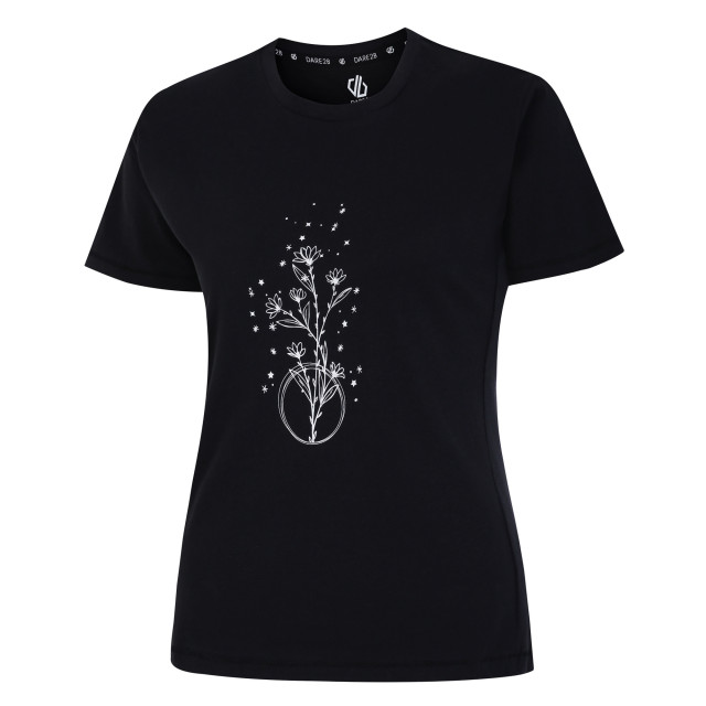 Dare2b Dames tranquility ii bloemen t-shirt UTRG9784_black large