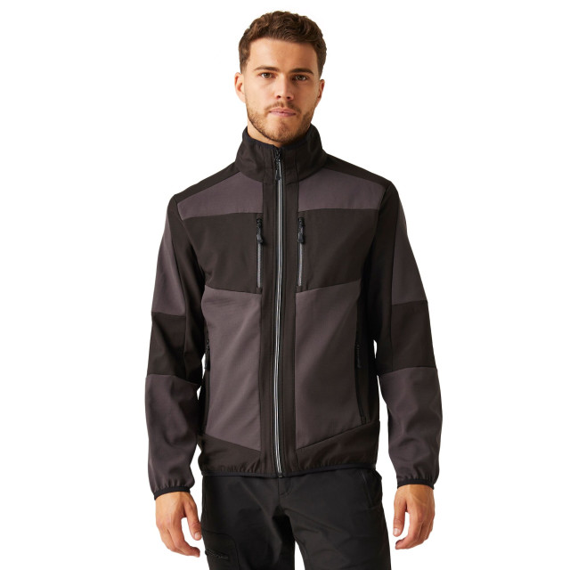Regatta E-volve 2-laags soft shell-jack voor volwassenen UTRG9991_ashblack large Regatta E-volve 2-laags soft shell-jack voor volwassenen UTRG9991_ashblack large