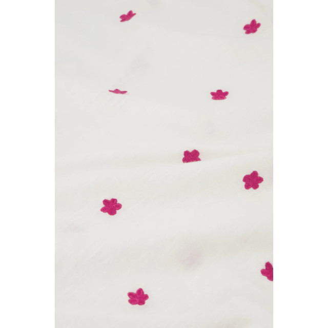 Fabienne Chapot Clt-299-tsh-ss24 phill v-neck pink flower t-shirt cream white/pink CLT-299-TSH-SS24 0053 large