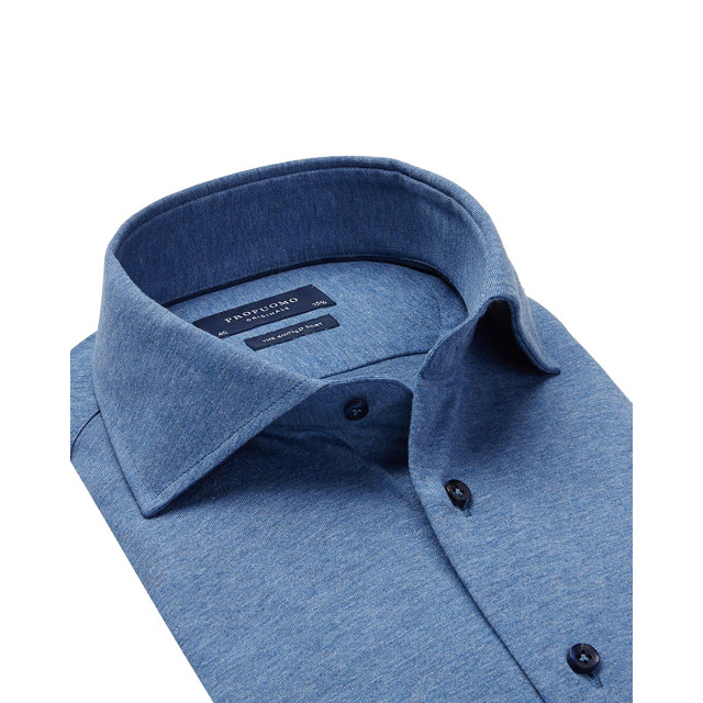 Profuomo Originale slim fit knitted overhemd met lange mouwen 053572-001-43 large
