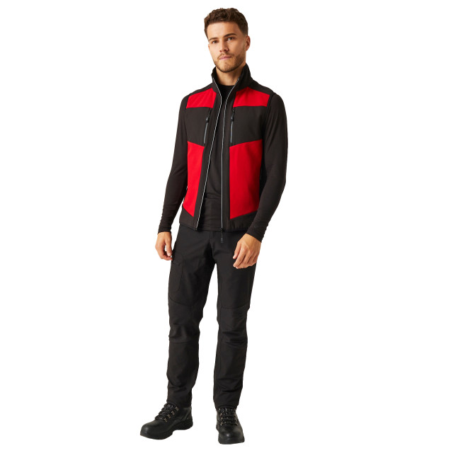 Regatta Heren e-volve colour block softshell bodywarmer UTRG9958_classicredblack large