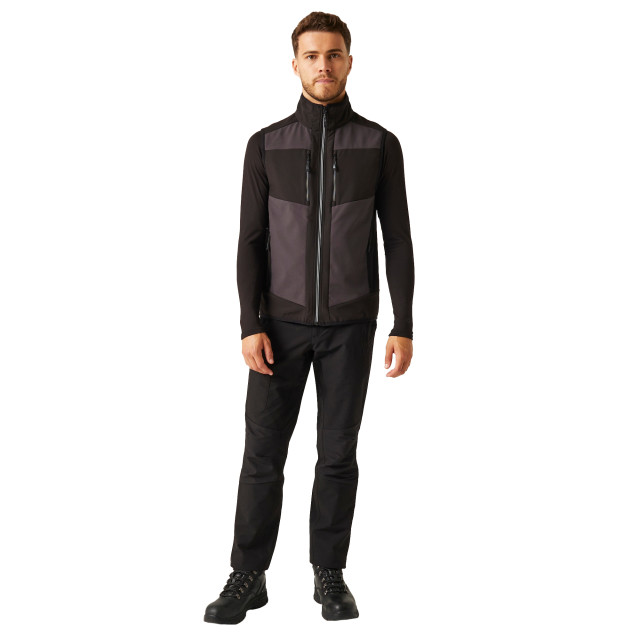 Regatta Heren e-volve colour block softshell bodywarmer UTRG9958_ashblack large