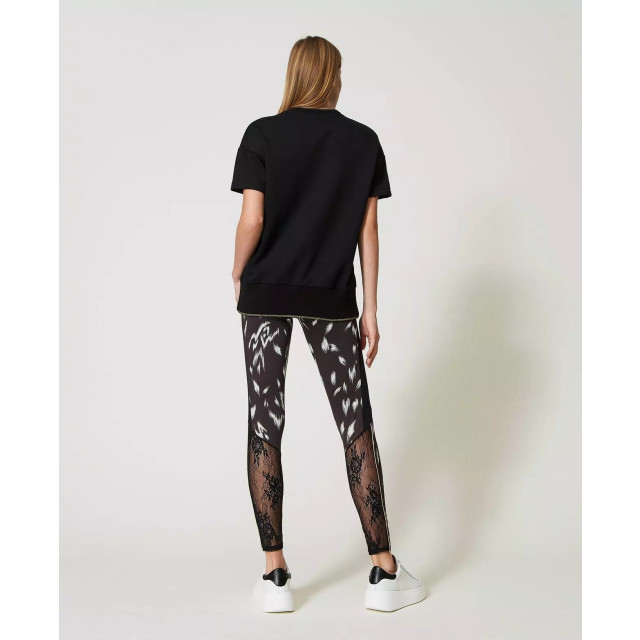 Twin-set Legging met print en kant 231LL2SBB large