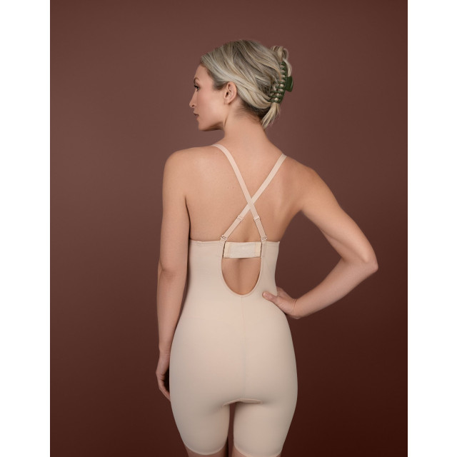 Bye Bra Culpting bodyuit deep v huidkleur SCPBDV large
