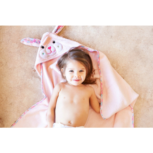 Kleine Giraf Zoocchini baby badcape bunny Zoocchini baby badcape - Bunny large