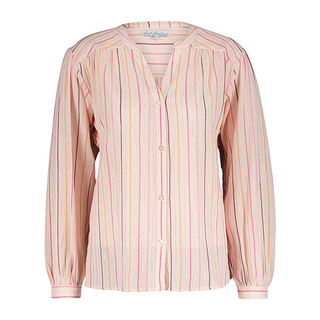 Red Button Blouse srb4243 lurex stripe soft pink SRB4243 Lurex stripe - Soft pink large