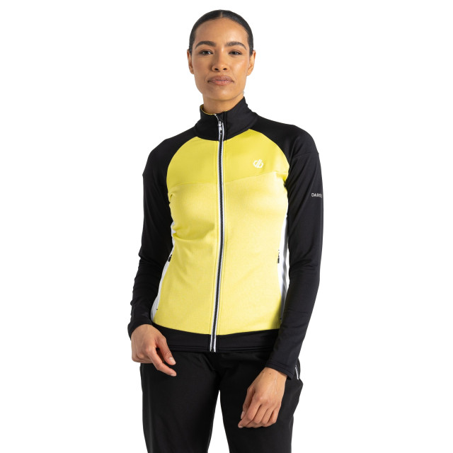Dare2b Dames elation ii core stretch gerecycleerde fleece UTRG7065_yellowplumblack large