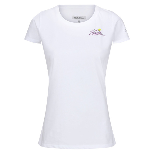 Regatta Dames breezed iv rug t-shirt met opdruk UTRG10098_white large