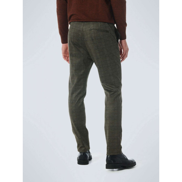 No Excess Pants stretch jersey check taupe 217050805-044 large