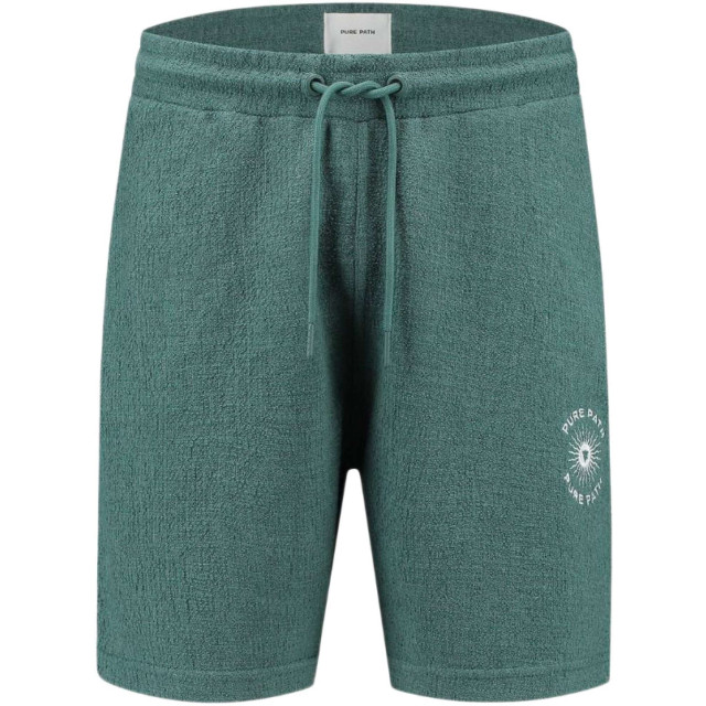Pure Path Regular fit sweat shorts faded green 24010505-76 large