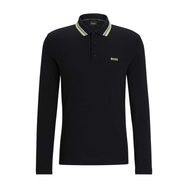 Hugo Boss Polo plisy w23 i zwart 50510525 large