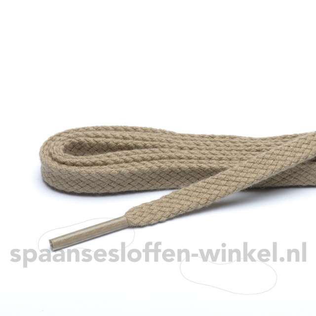 Cordial Schoenveters veters plat dikte 5 mm Schoenveters  beige veters plat dikte 5 mm 90 cm large