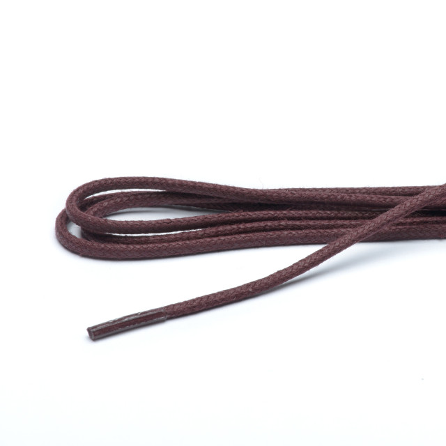 ARIESZZZ Schoenveters wax fijn rond geweven 3 mm Schoenveters bordeaux wax  fijn rond geweven 3 mm 75 cm large