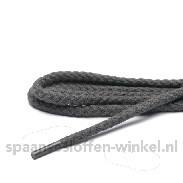 ARIESZZZ Schoenveters donker grof rond dikte 4 mm Schoenveters  donkergrijs grof rond dikte 4 mm 70 cm large