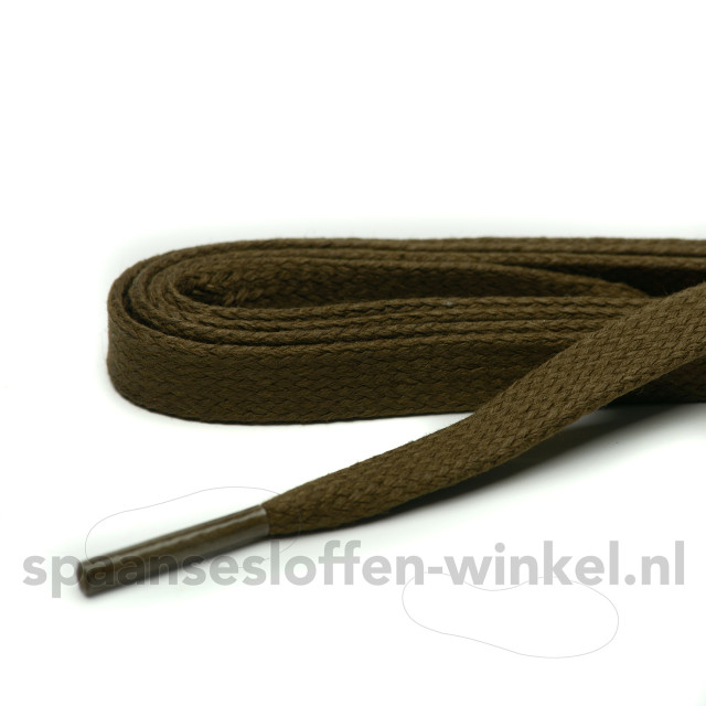 ARIESZZZ Schoenveters wax plat 7 mm Schoenveters wax legergroen plat  7 mm 120 cm large