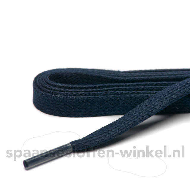 ARIESZZZ Schoenveters wax donker plat 7 mm Schoenveters wax donkerblauw plat 7 mm 150 cm large