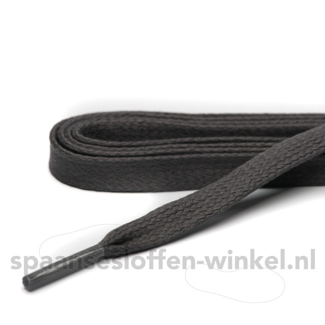 ARIESZZZ Schoenveters wax grijs plat dikte 7 mm Schoenveters wax grijs plat dikte 7 mm 120 cm large