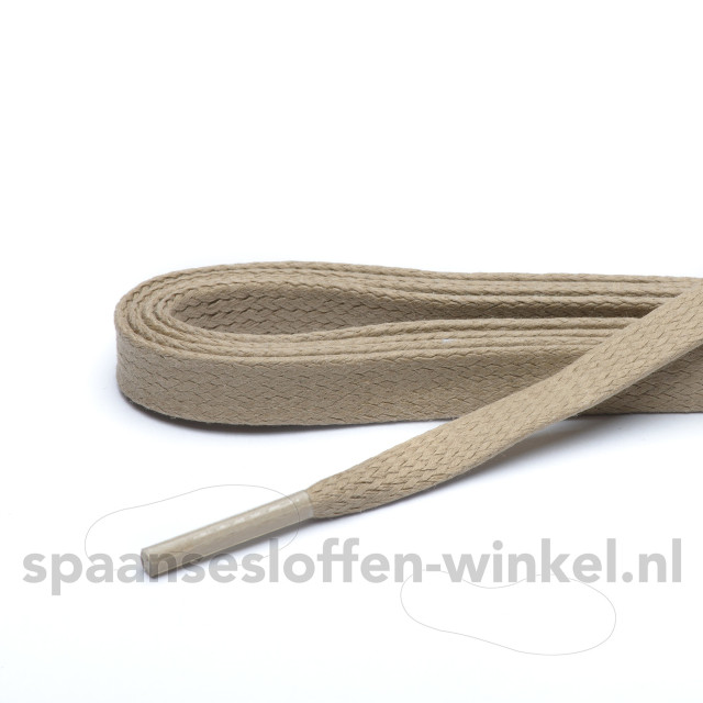 ARIESZZZ Schoenveters katoenen plat dikte 7 mm cm Schoenveters katoenen beige  plat dikte 7 mm 70 cm large
