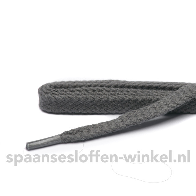 ARIESZZZ Schoenveters katoen plat dikte 5 mm Schoenveters  katoen grijs plat dikte 5 mm 120 cm large
