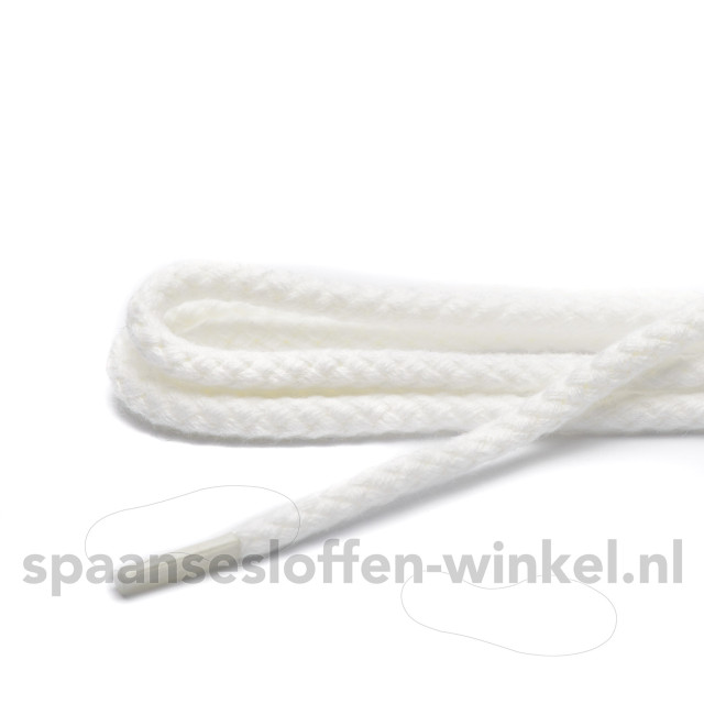 ARIESZZZ Schoenveters rond grof dikte 4 mm Schoenveters wit  rond grof dikte 4 mm 90 cm large