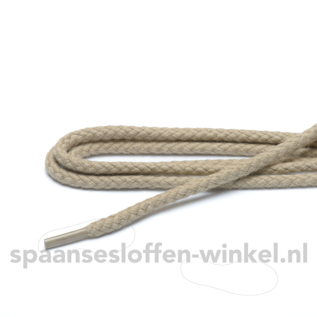 ARIESZZZ Cordial katoenen grof rond veters dikte 4 mm Cordial katoenen beige grof rond veters dikte 4 mm 55 cm large