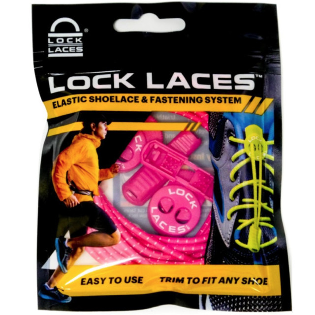 Lock Laces Elastische veters Lock Laces elastische veters roze one size large
