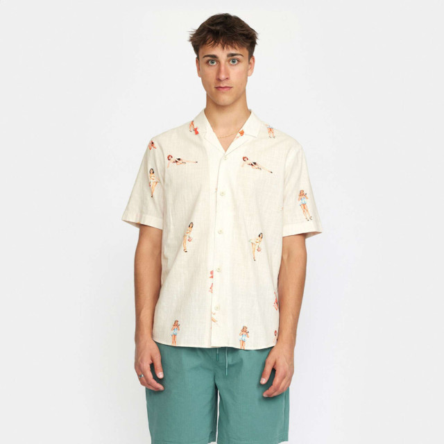 Revolution Short sleeved cuban shirt offwhite 3109-OFFWHITE large