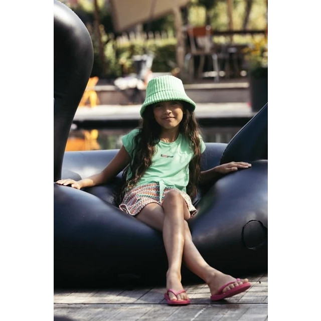 Looxs Revolution Viscose knoop t-shirt green voor meisjes in de kleur 2313-5498-299 large Looxs Revolution Viscose knoop t-shirt green voor meisjes in de kleur 2313-5498-299 large