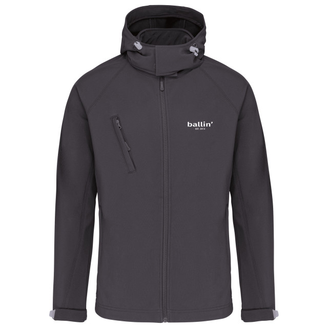 Ballin Est. 2013 Softshell hooded jas SOF-H00051-ANT-L large