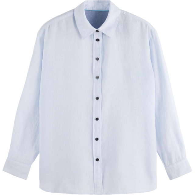 Scotch & Soda Oversized linen fit shirt shirt blue 177172-6867 large