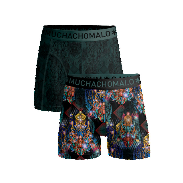 Muchachomalo Mynthind 1010-04 2-pack print/green boxe Print/Green/Mynthind 1010-04 2-Pack large