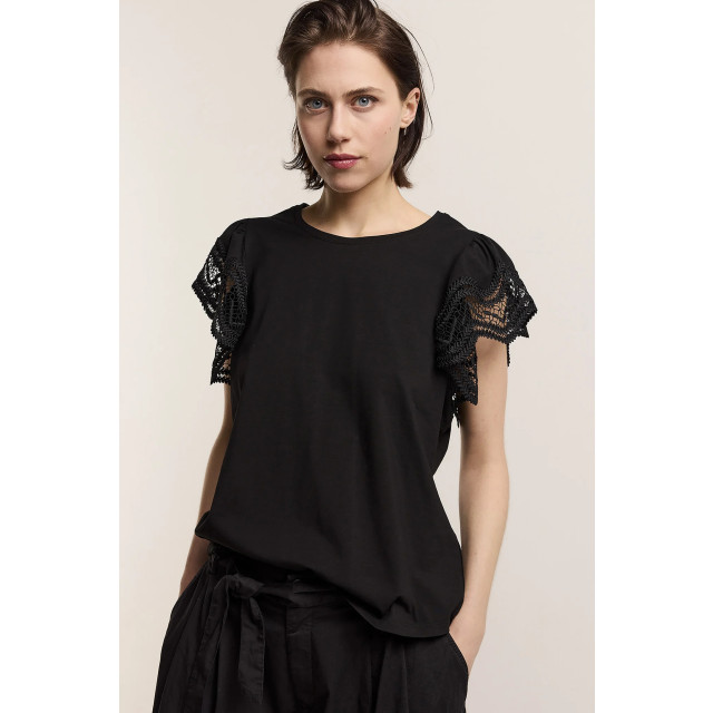 Summum 3s5025-30609 jersey top tee with lace 3s5025-30609 Jersey Top Tee With Lace large