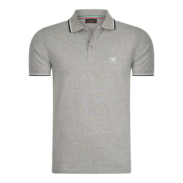 Cappuccino Italia Polo applique pique CAP-APP-PO-GRY-L large