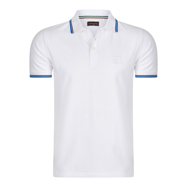 Cappuccino Italia Polo applique pique CAP-APP-PO-WHT-XL large
