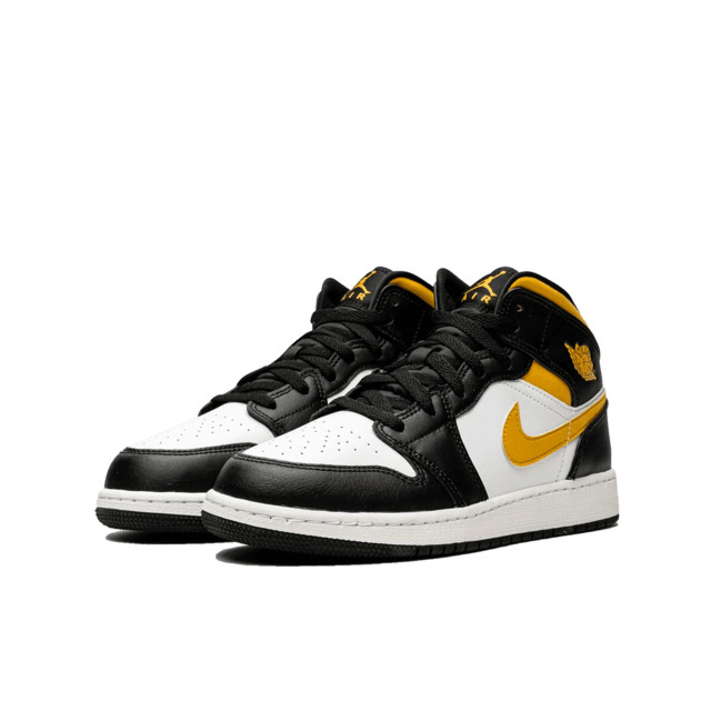 Nike Air jordan 1 mid white pollen black (gs) 554725-177 large