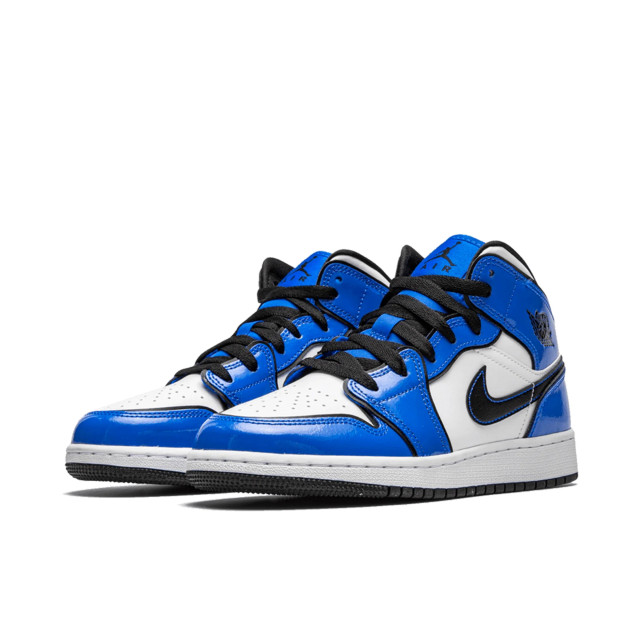 Nike Air jordan 1 mid signal blue (gs) BQ6931-402 large