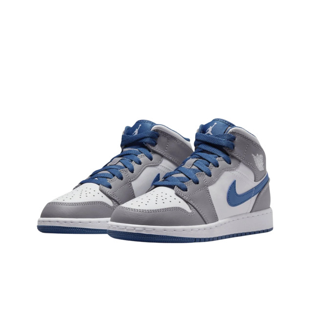 Nike Air jordan 1 mid true blue cement (gs) DQ8423-014 large