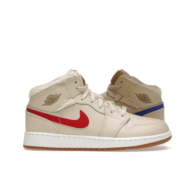 Nike Air jordan 1 mid fleece pearl white (gs) DO2207-264 large