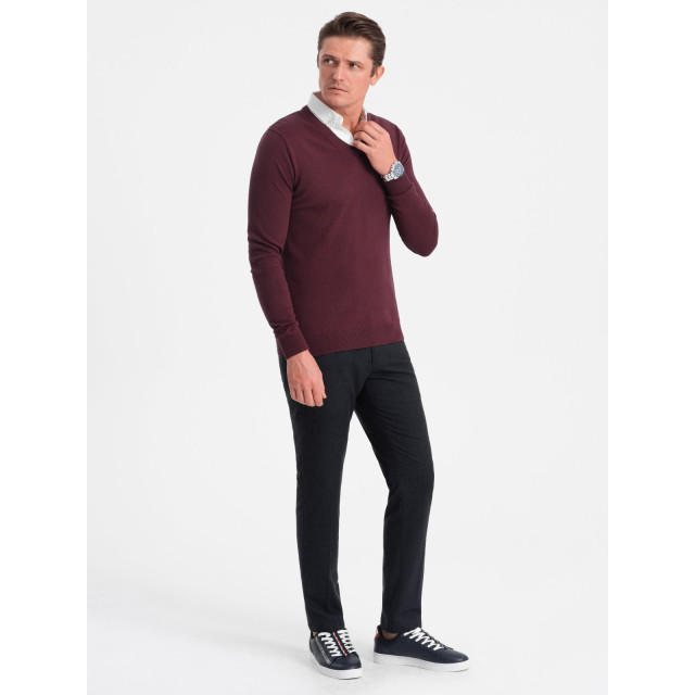 Ombre Trui heren vaste overhemd kraag jolympia 0102-MAROON large