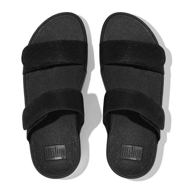 FitFlop Lulu adjustable shimmerlux slides FZ9 large