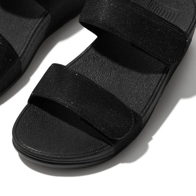 FitFlop Lulu adjustable shimmerlux slides FZ9 large