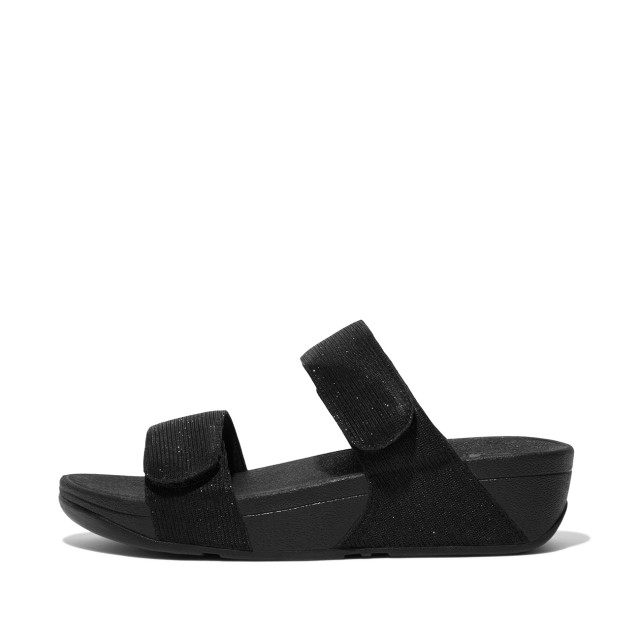 FitFlop Lulu adjustable shimmerlux slides FZ9 large