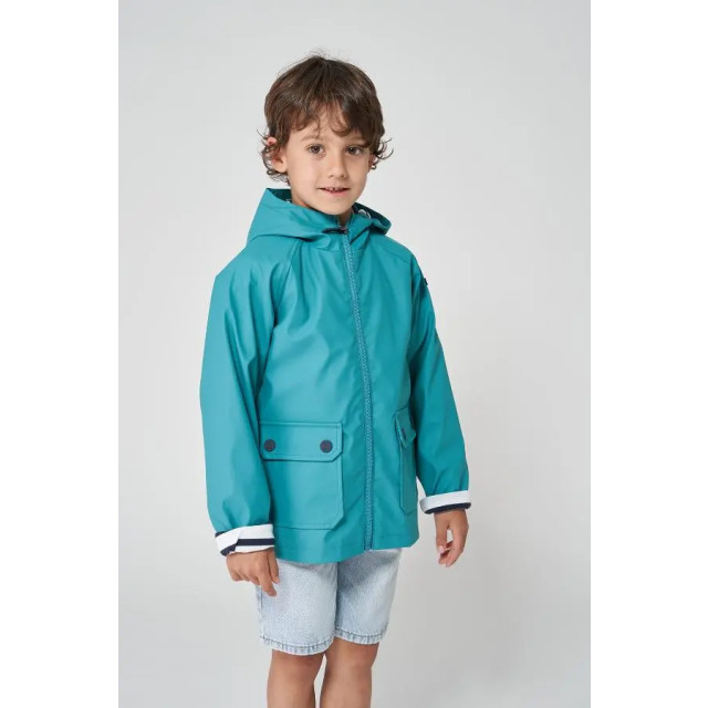 Batela Turquoise kinder regenjas lauwersoog - C3142-GRB large