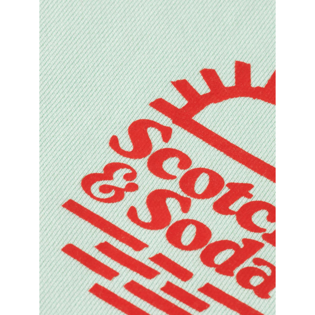 Scotch & Soda Chest artwork sweatshirt seafoam green 177102-0514 large